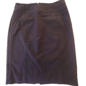 White House Black Market Perfect Form Womens Black Lined Pencil Skirt Size 0